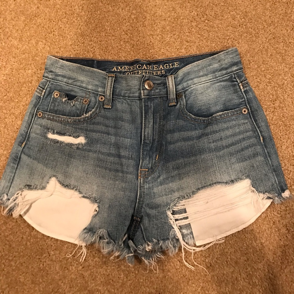 High Rise American Eagle Jean Shorts
